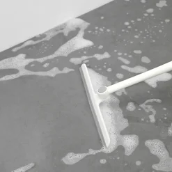 Best Silikonskrapa för dusch med sugkopp i rostfritt stål, vattenglas