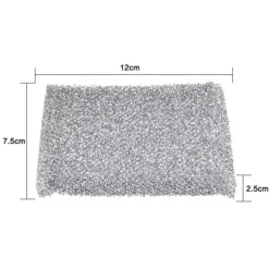 Best Silverglänsande Diskborste 4-pack Svamp Skursvamp Lurex Svamp Perfekt för belagda grytor, stekpannor, keramikhällar