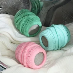 LBSS Sköljmedel Ball Dispenser Återanvändbar mjuka kläder Tvättbollar för tvättmaskin 3 Colors