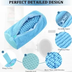 Hot Skotvättmaskinpåse Osynlig Dragkedja Sidoöppning Skotvättspåsar Sneakers Återanvändbara Skorengöringspåsar för Alla Storlekar