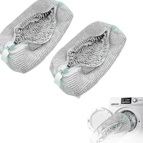 Hot Skotvättspåse för Tvättmaskin, Tvättskopåse för Tvättmaskin och Torktumlare, Återanvändbar Skotvättspåse Grey - 2pcs
