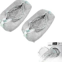 Discount Skotvättspåse Kompatibel med Tvättmaskin, Tvättskopåse Kompatibel med Tvättmaskin och Torktumlare, Återanvändbar Skotvättspåse Grey - 2pcs