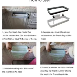 Online Skåpsbehållare för kök, bärbar soppåshållare under diskbänken Bi