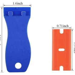 Clearance Skrapa, Glasskrapa Keramikhällskrapa med 10 Plastblad, för att ta bort etiketter, lim, färg, klistermärken och dekaler, B