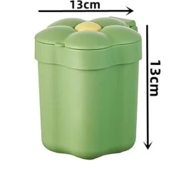 Clearance HAIKOU CHENQI Skrivbords papperskorg, Dekoration för soffbord, Återvinningskärl i plast, Papperskorg med lock i blomform, För sovrum, 1 st