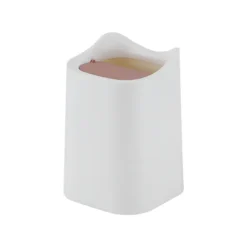 Clearance Skrivbords papperskorg Hemmakontor Sovsal Ny Söt Mini Papperskorg Skaklock Pappersförvaringsbehållare Vit