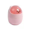 Outlet Skrivbords papperskorg, mini bänkskiva förvaringsbehållare för skräp, söt björnformad papperskorg 4L, rosa, 28x15,5 cm