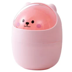 Online Skrivbords papperskorg Plast hinkar Söt liten papperskorg Söt papperskorg Smal papperskorg med lock Papperskorg