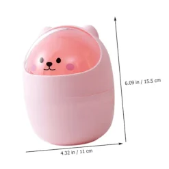 Online Skrivbords papperskorg Plast hinkar Söt liten papperskorg Söt papperskorg Smal papperskorg med lock Papperskorg