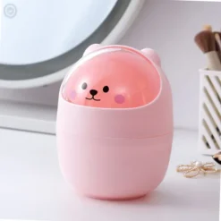 Online Skrivbords papperskorg Plast hinkar Söt liten papperskorg Söt papperskorg Smal papperskorg med lock Papperskorg