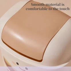 Hot Skrivbords papperskorg Söt Kontorsavfall Papperskorg Kreativa Förvaringskorgar Vardagsrum Sovrum Papperskorg Hushålls Sopkorg med Lock (Gul)