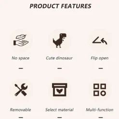 Outlet Skrivbordsavfallsbehållare med lock, tecknad form, papperskorg för skrivbord