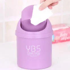 Outlet HEET Skrivbordsminihink, liten papperskorg, hushåll med fack, skrivbord L Pink