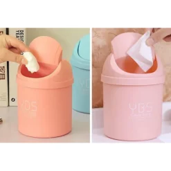 Outlet HEET Skrivbordsminihink, liten papperskorg, hushåll med fack, skrivbord L Pink