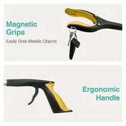 New Skräpplockare, KY-Tech 81 cm skräpplockare för vuxna, hopfällbar gripare med magnet, hjälpmedel för funktionshindrade Orange