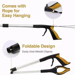 New Skräpplockare, KY-Tech 81 cm skräpplockare för vuxna, hopfällbar gripare med magnet, hjälpmedel för funktionshindrade Orange