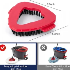 New Skrubbborste Kompatibel med O Cedar Spin Mop 1 Tank System, Triangelformad Golvskrubber Mopp Ersättningshuvud Bas För Easy Wring Mikrofiber Spin Mop | Fyndiq