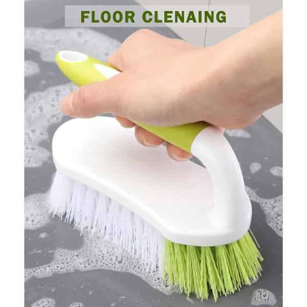 Online Skrubbborste, kraftiga skrubbborstar med bekvämt grepp för dusch, badrum, diskho, kök, golvrengöring, 3 st