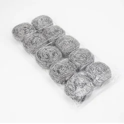 Online Skrubbsvamp i rostfritt stål, disksvamp - Set om 10, ZQKLA