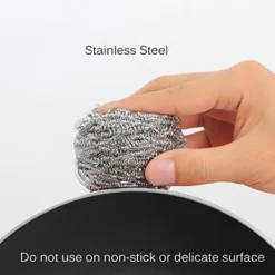 Skrubbsvamp i rostfritt stål, Skursvamp - 12 st i förpackningen