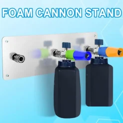 Outlet Skumkanonfäste Rostfritt Stål Högtryckstvätt Munstycksspetshållare för 1/4 Tums Gränssnitt Högtryckstvätt Väggfäste