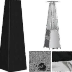 Best FJORD Skydd för uteplatsvärmare, pyramidvärmarskydd, damm-/vindsäkert skydd för uteplatsvärmare, Superma, svart