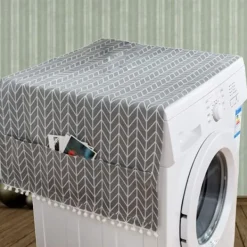 Hot Skyddande tvättmaskin kylskåp Universal frontmatad tvättmaskin torktumlare Vattentätt grått pilmönster 55 x 130cm