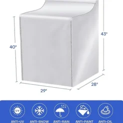 Sale Skyddande överdrag för tvättmaskin och torktumlare med dragkedja, hållbart och lätt att använda