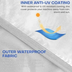 Sale Skyddande överdrag för tvättmaskin och torktumlare med dragkedja, hållbart och lätt att använda