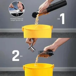 New Sladdlös bildammsugare, 4-i-1 mini portabel dammsugare, hög effekt 19000Pa, svart sladdlös handdammsugare