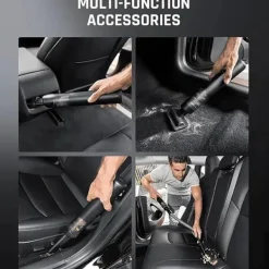New Sladdlös bildammsugare, 4-i-1 mini portabel dammsugare, hög effekt 19000Pa, svart sladdlös handdammsugare