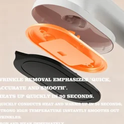 Outlet Sladdlös Handhållen Mini Strykjärn - Portabelt och hopfällbart stryksystem med 90° roterande stryksula och litiumbatteri (ingen kontakt krävs), vit. | Fyndiq White