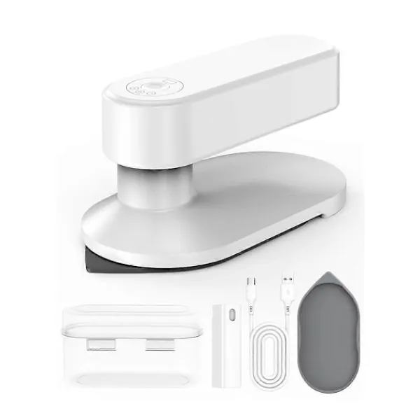 Outlet Sladdlös Resestrykjärn för Kläder, Mini Strykjärn (Ingen Ånga), 0,3 kg Lätt Bärbar Strykjärn, med S