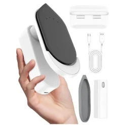 Outlet Sladdlös Resestrykjärn för Kläder, Mini Strykjärn (Ingen Ånga), 0,3 kg Lätt Bärbar Strykjärn, med S