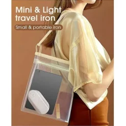 Outlet Sladdlös Resestrykjärn för Kläder, Mini Strykjärn (Ingen Ånga), 0,3 kg Lätt Bärbar Strykjärn, med S