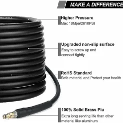 Discount Slang för Karcher K2 K3 K4 K5 K6 K7 högtryckstvätt - 10m - Snabbkopplingsslang med mässingsspetsar