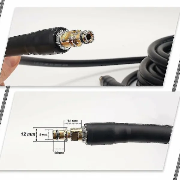 Hot Slang för Kärcher K2 K3 K4 K5 K6 K7 Högtryckstvätt - 10m - Snabbkopplingsslang med Mässingsspetsar (FMY)