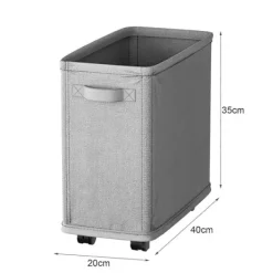 Best Slim Laundry Basket with Wheels Large Capacity Strong Load-Bearing Foldable Design Dirty Clothes Hamper Dark Gray