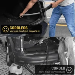 Sale Slim V8 Mate Sladdlös Bil Dammsugare Hög Effekt 12000Pa/30AW, Handhållen Dammsugare Sladdlös Portabel Dammsugare för Bil-Perfekt black