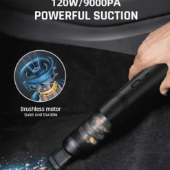 Sale Slim V8 Mate Sladdlös Bil Dammsugare Hög Effekt 12000Pa/30AW, Handhållen Dammsugare Sladdlös Portabel Dammsugare för Bil-Perfekt black