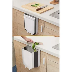 Best *Sällsynt pärlvikbar kökssopkorg - 9L kökssopkorg med skåpsdörr, vit, stor*
