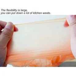 Hot Små soppåsar Starka Förtjocka Biologiskt nedbrytbara soptunnor för kök Kontor Hem Badrum Sovrum 100 stycken Slumpmässig färg Orange 177 tum