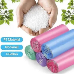 Online Små sopsäckar 100 stycken 5l soppåsar Färgglada sopsäckar för badrum, kontor, pedalhinkar Passar små papperskorgar, (45x50 cm)