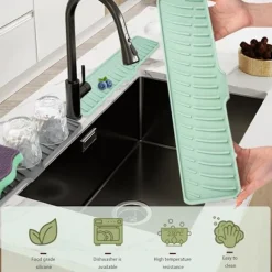 Smal Avrinningsmatta, Silikonkranmatta, Diskbänksunderlägg, Avloppsskyddsmatta