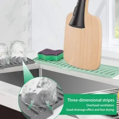 Smal Avrinningsmatta, Silikonkranmatta, Diskbänksunderlägg, Avloppsskyddsmatta