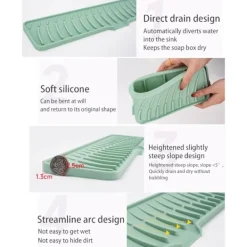 Smal Avrinningsmatta, Silikonkranmatta, Diskbänksunderlägg, Avloppsskyddsmatta