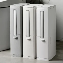 LBSS Smal papperskorg med toalettborste Slittålig toalettborste för badrum White