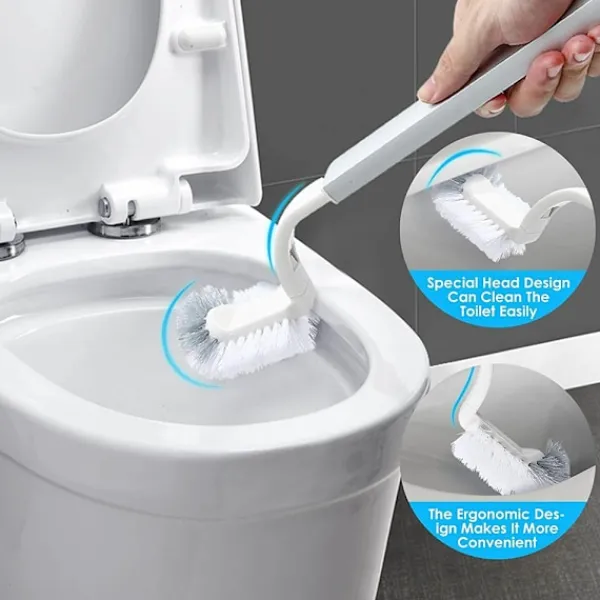 LBSS Smal papperskorg med toalettborste Slittålig toalettborste för badrum White