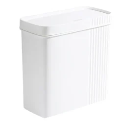 Clearance Smal slits papperskorg med lock kök vardagsrum sovrum badrum toalett rör avfallskorg