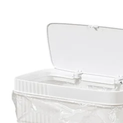 Clearance Smal slits papperskorg med lock kök vardagsrum sovrum badrum toalett rör avfallskorg